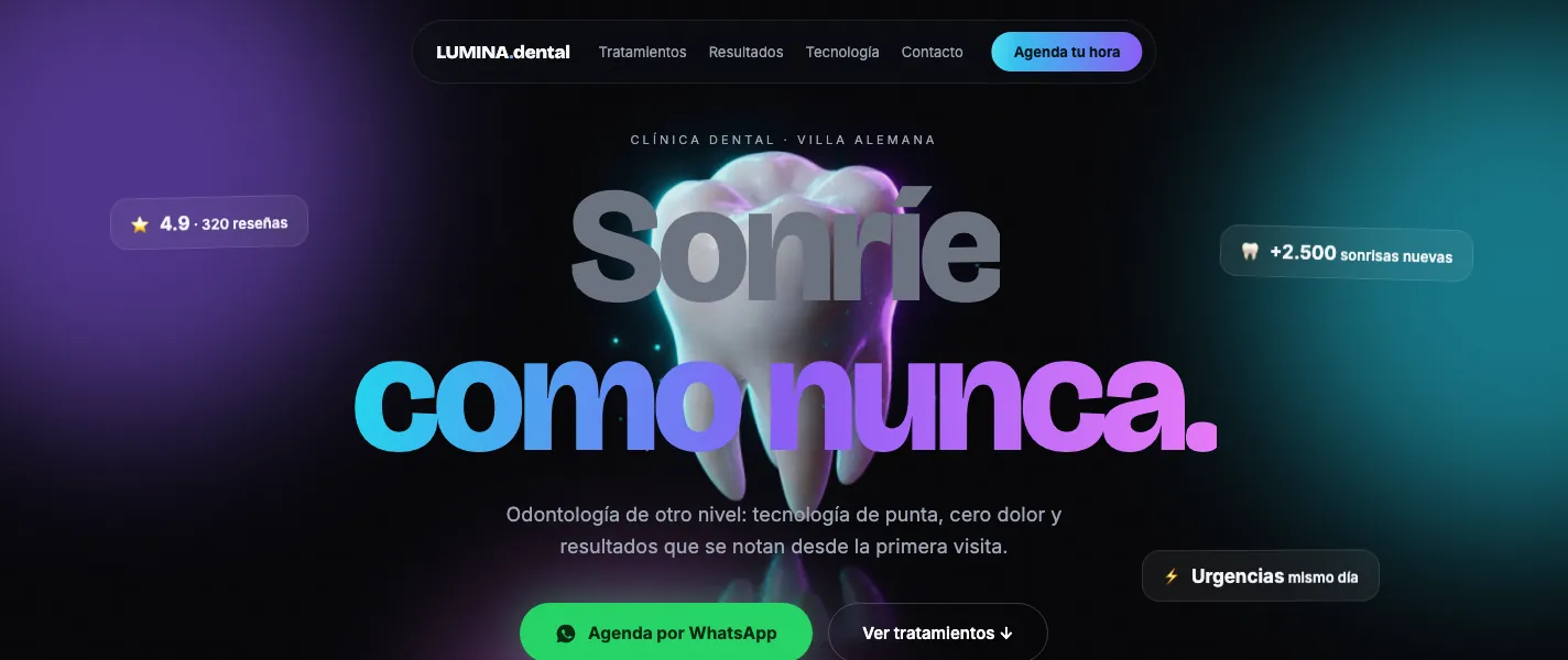 LUMINA.dental — sitio para clínica dental